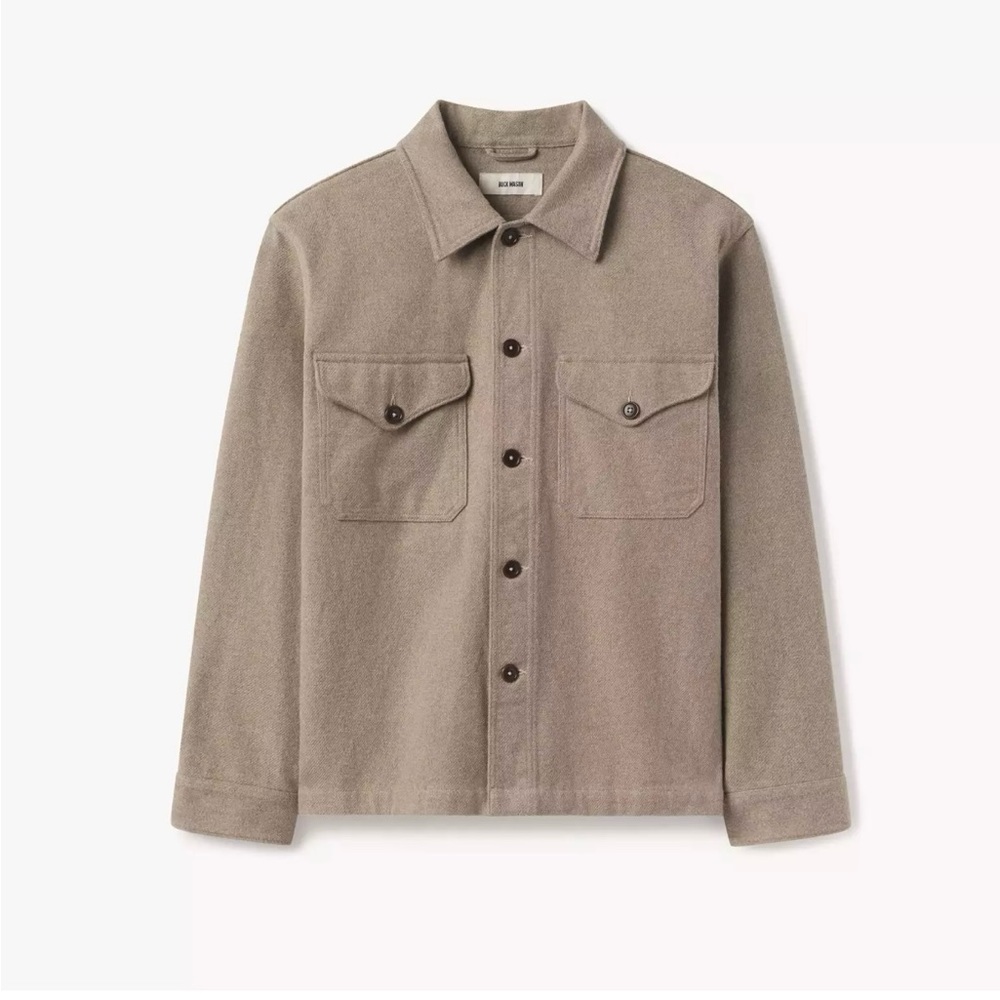 Buck Mason Tan Lightweight Shirt Jacket